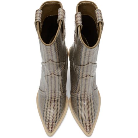 fendi fold over biker boots|Fendi plaid cowboy boots.